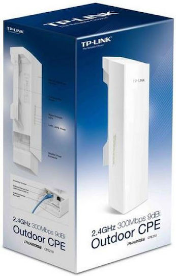 TP-LINK CPE210 v1 Access Point Wi‑Fi 4 Single Band (2.4GHz) for Outdoor Placement