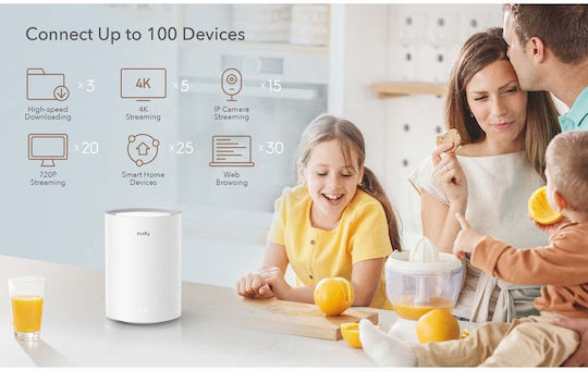 Cudy M1800 v1 Access Point with Mesh Wi‑Fi 6 Dual Band (2.4 & 5GHz) Double Kit