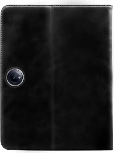 Rosso Deluxe Flip Cover Din Piele Neagră (OnePlus Pad 2)