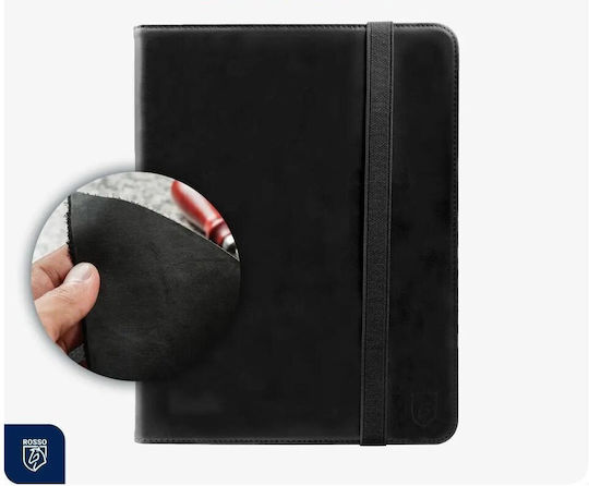 Rosso Deluxe Flip Cover Din Piele Neagră (OnePlus Pad 2)