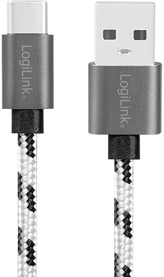 Logilink Power Data Cable Smartphone Usb 2.0 M To Usb 2.0 Type-c M Set 3 Cables 0.5 1 2m Premium Nylon Braided Cable Double Shielding White & Black "cu0201" Green Stamp 0.08 Lei