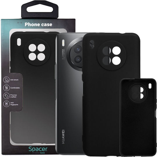 Husă Telefon Spacer Huawei Nova 8i Back Cover Tip Silicon Flexibil Material + Interior Microfibră Negru sppc-hu-n8i-slk