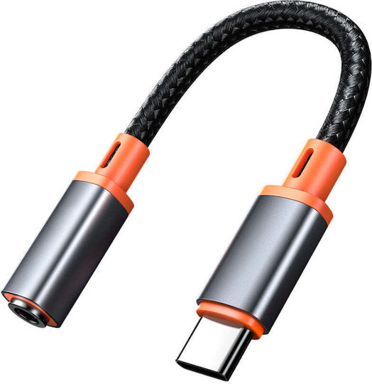 Xmart OTG USB Type-C адаптер 3.5 мм от USB C мъжки към AUX женски, сив