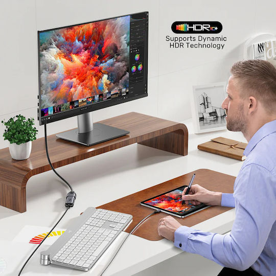 Unitek HDMI 2.1 Ultra High Speed 48Gbps 4K 120Hz HDR VRR Cable HDMI male - HDMI female 3m Μαύρο