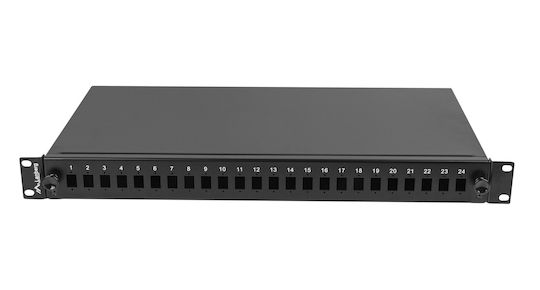 Lanberg Οπτικό Patch Panel για Rack 1U 19" Μαύρο