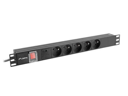 Lanberg Πολύπριζο Rack PDU-05E-0200-IEC-BK 1τμχ