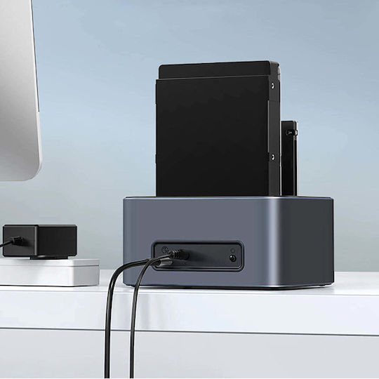 Orico Dockingstation für 5 Festplatten SATA 2.5" / 3.5" mit USB 3.2 / USB-C Verbindung (ORICO-6656C3-C-EU-GY-BP-HU)
