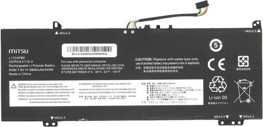 Mitsu Compatible Battery for Lenovo Yoga / IdeaPad Lenovo Yoga 530-14IKB with 5800mAh