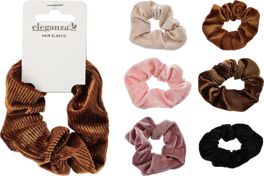 Scrunchie Pentru Păr Catifea Cotelé Maro