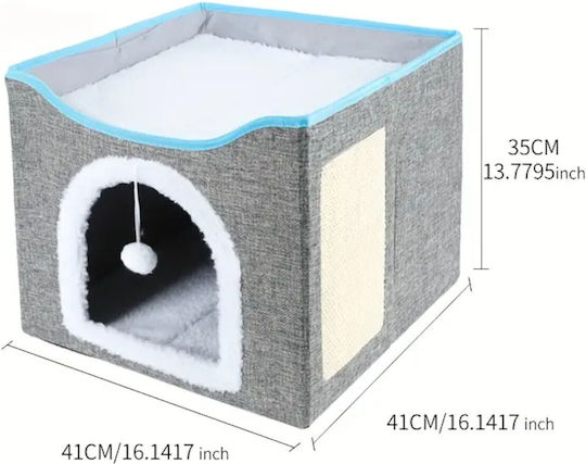Epigasos Cat Nest House 41*41*y35cm Nautical Blue