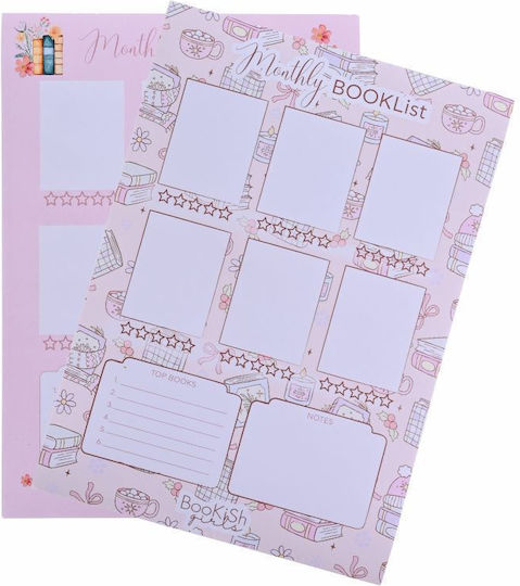 Monthly Booklist Memo Pads with Coffee