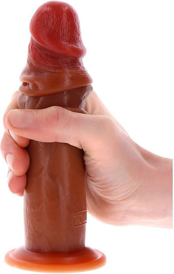 ToyJoy Silicone Glass Dildo With Suction Cup Brown 19cm