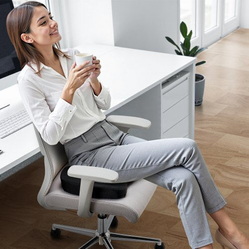 Vevor Seat Cushion with Memory Foam 43.5x33x8.3cm Black LYDCGZDHMNJ0V30SJ001V0