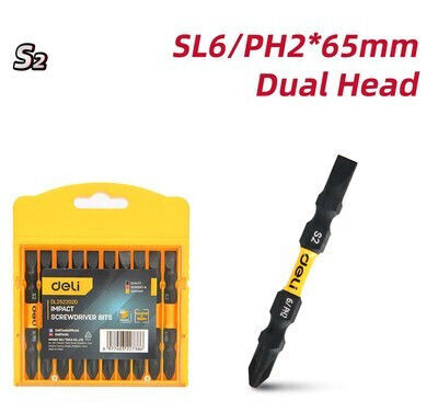 Deli Set 10 Screwdriver Bits Straight