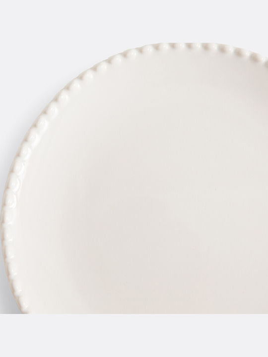 La Redoute Interieurs Plate Desert Ceramic Beige with Diameter 20.5cm 4pcs