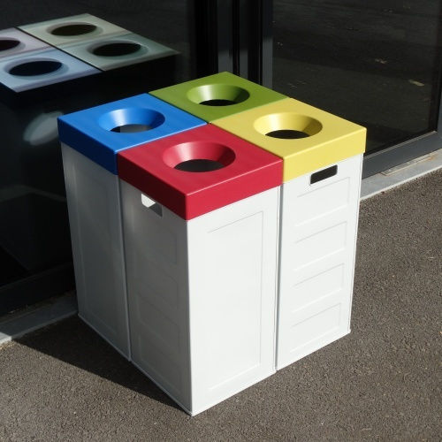 Viomes Πλαστικός Κάδος Ανακύκλωσης Cubo Recycling 70lt Μαύρος