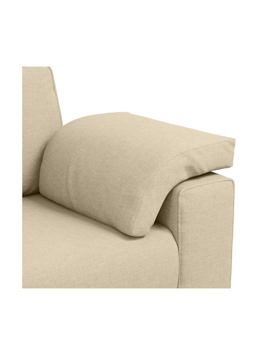 Three-Seater Couch Cream 219x77x82cm