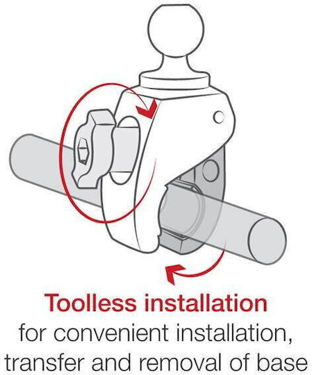 Ram Mounts Ram Tough-Claw Clește Mic Suport 1/4"-20 Adaptor Cameră de Acțiune
