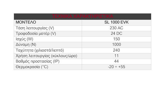 Liftmaster Σετ Μοτέρ για Συρόμενη Γκαραζόπορτα έως 1000kg