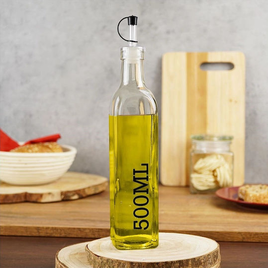 Excellent Houseware Set de Ulei și Oțet Sticlă cu Flux 500ml