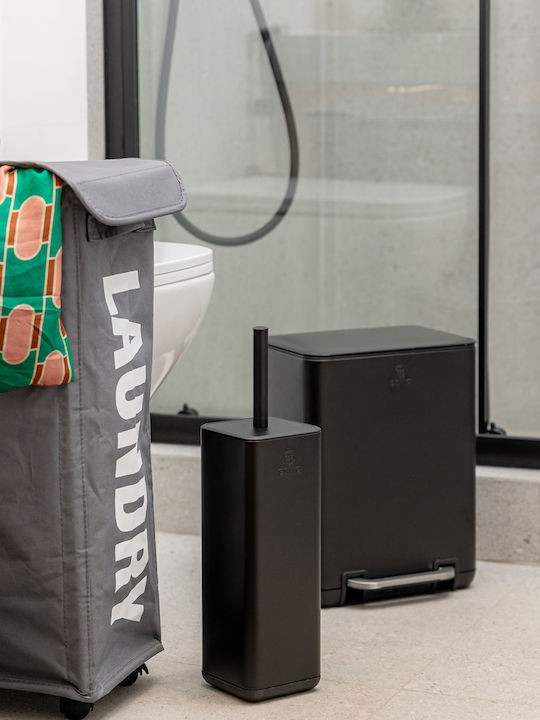 Estia Bathroom Trash Can Cubic Soft Close 6L Black