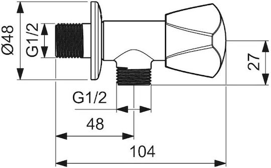 Ideal Standard Eckeventil 1/2'' Pvd Gebürstetes Gold Bd650a2