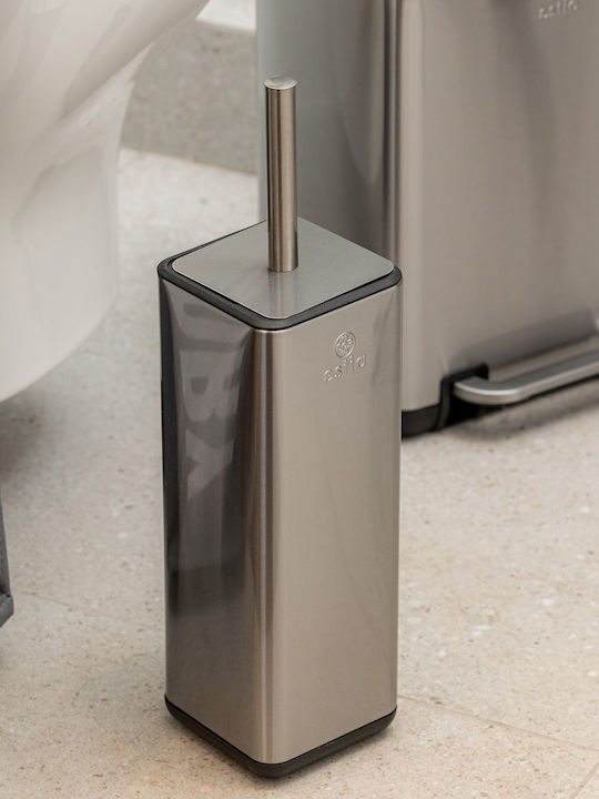Estia Cubic Inox Toilet Brush Silver