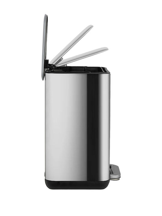 Estia Cubic Inox Bathroom Basket Soft Close 6lt Silver
