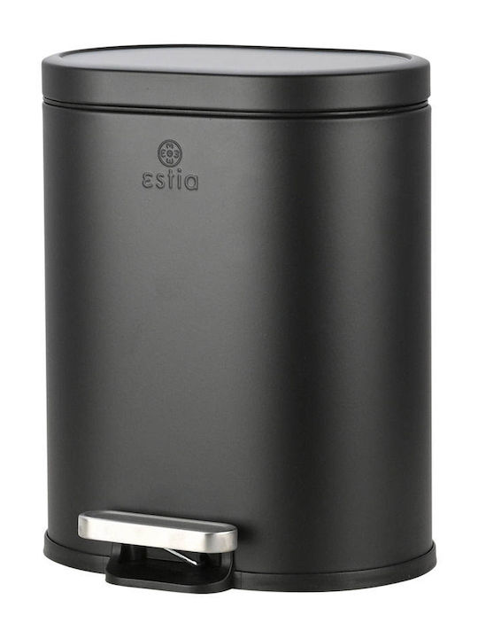 Ovoid 02-21436 Μεταλλικό Καλαθάκι Μπάνιου Soft Close 6lt Μαύρο