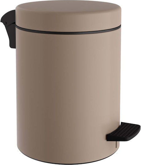 Pam & Co Metallisch Badezimmer Mülleimer Sanftes Schließen 5Es Beige