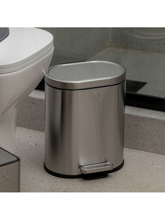Estia Inox Bathroom Basket Soft Close 6lt Silver