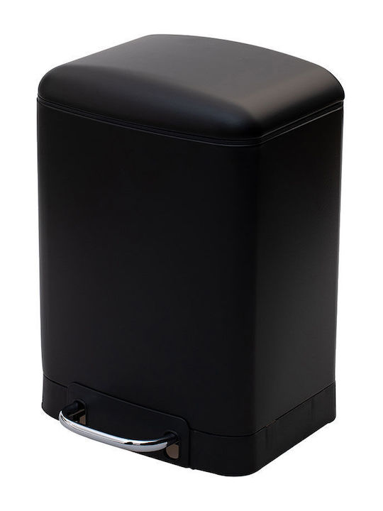 Estia Inox Καλαθάκι Μπάνιου Soft Close 6lt Black Matt