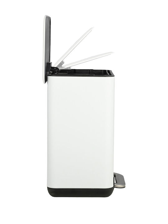 Estia Bathroom Trash Can Cubic Soft Close 6L White