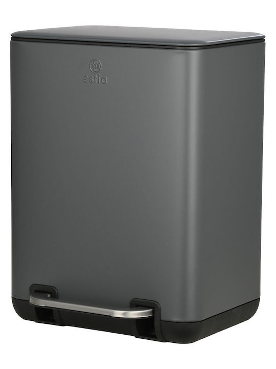 Estia Bathroom Trash Can Cubic Soft Close 6L Grey