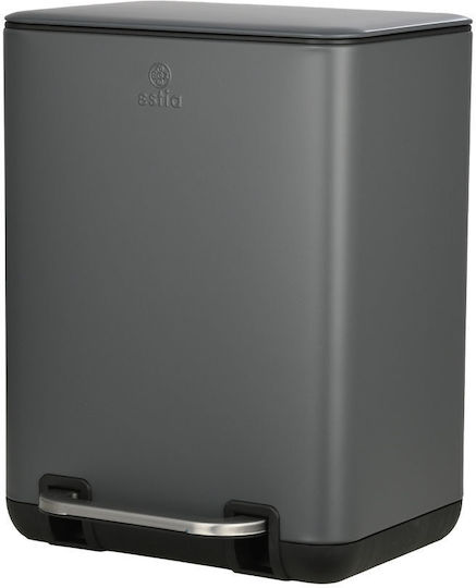 Estia Badezimmer-Mülleimer Cubic Soft Close 6L Grau
