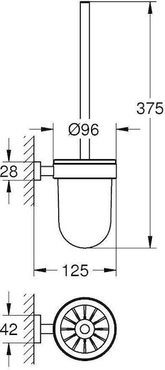 Grohe Essentials Μεταλλικό Πιγκάλ Μπάνιου Ασημί