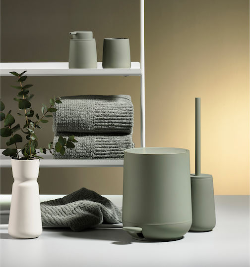 Zone Denmark Matcha Green Πλαστικό Καλαθάκι Μπάνιου Soft Close 5lt Πράσινο