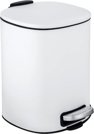 Ankor Inox Καλαθάκι Μπάνιου Soft Close 5lt Λευκό
