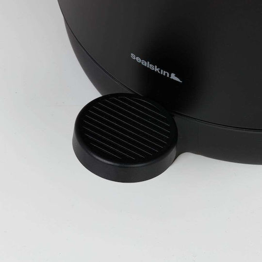 Geesa 800063-400 Metallic Bathroom Basket Soft Close 5lt Black