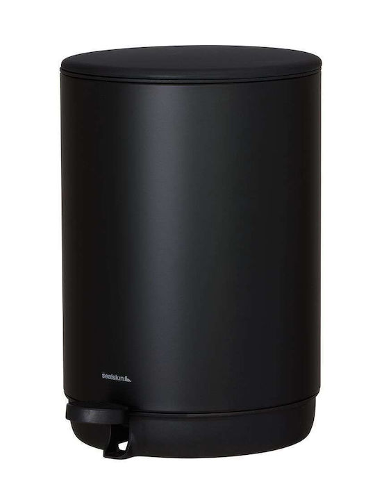 Geesa 800063-400 Metallic Bathroom Basket Soft Close 5lt Black
