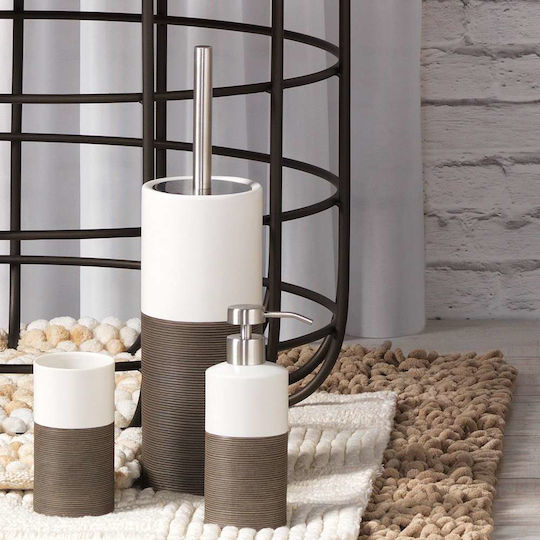 Sealskin Doppio 361840574 Porcelain Toilet Brush Brown