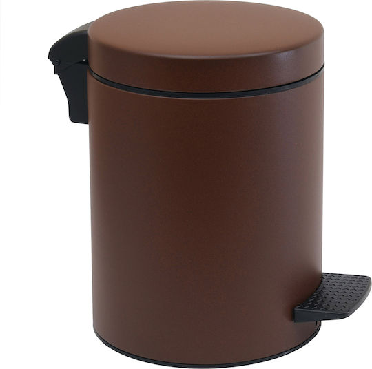 Pam & Co Metallic Bathroom Basket Soft Close 8lt Matte Wenge