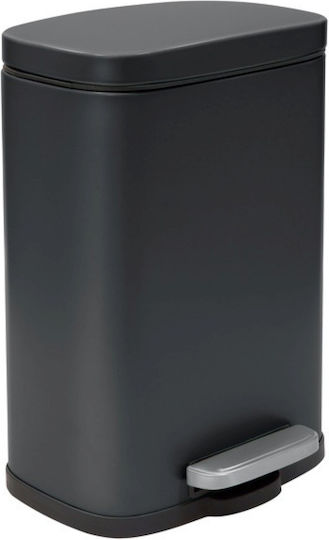 Dimitracas Akira Μεταλλικό Καλαθάκι Μπάνιου 5lt Black Matt
