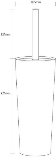 Sealskin Pierra 361870514 Plastic Toilet Brush Gray