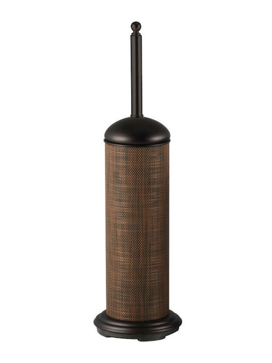 Marva 07-812000S2T Metallic Toilet Brush and Basket Set 5lt Brown