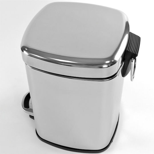 Gedy 2309-13 Metallisch Badezimmer Mülleimer 5Es Silber