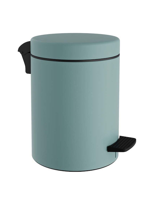 Pam & Co Metallic Bathroom Basket Soft Close 5lt Turquoise