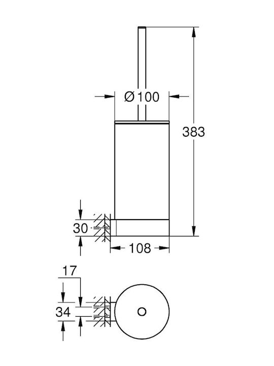 Grohe Selection 41076GN0 Metallisch Badezimmer Toilettenbürste Gold