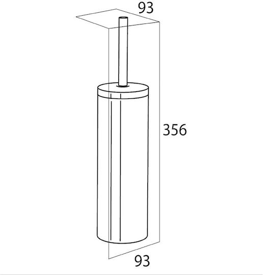 Geesa Tiger 3074-110 Inox Toilet Brush Silver
