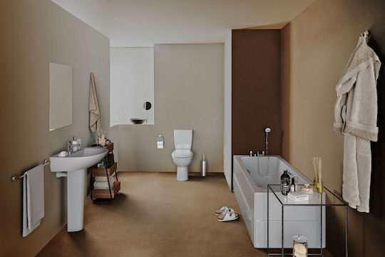 Ideal Standard Iom A9108MY Inox Badezimmer Toilettenbürste Silber